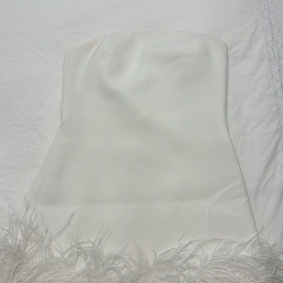 Safiyaa Rowan white feather dress detailing size 4 - Picture 11 of 16